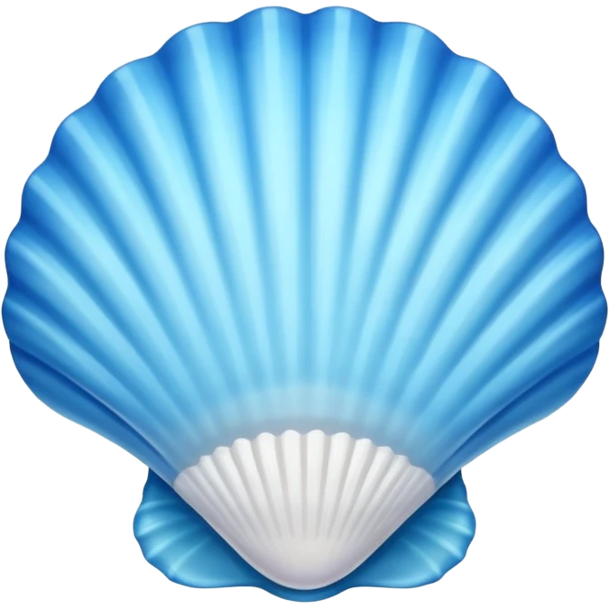 Un emojin de concha de vetor de color azul  emoji