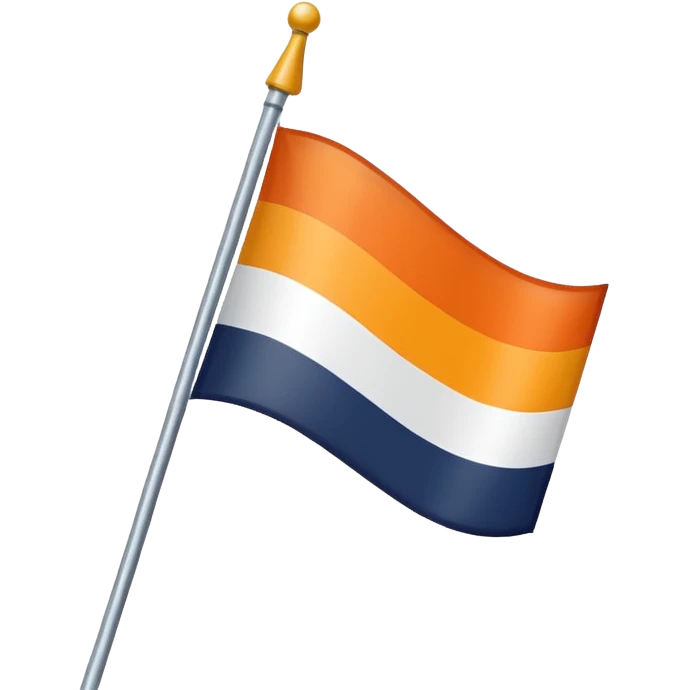a flag with these colours:                          🧡 emoji