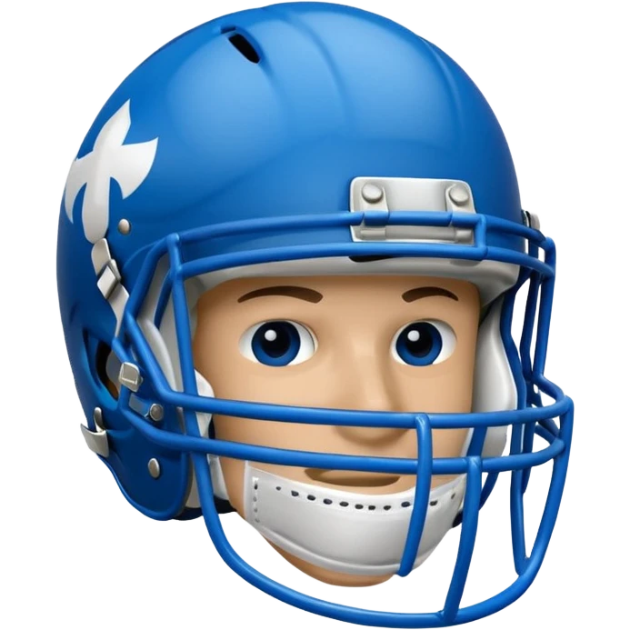 College football player helmet in blue color emoji