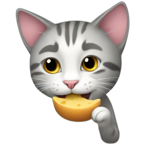 Cat eating emoji