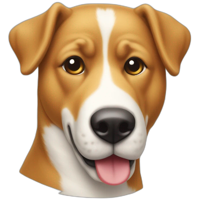Chien qui bois de la bière avec un petit haricot emoji