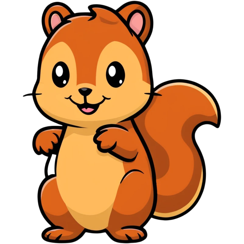 charming squirrel with adorable smile emoji