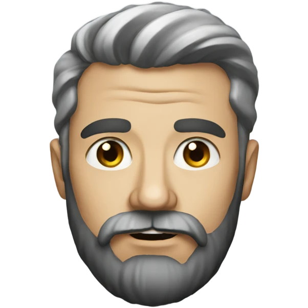 realistic portrait of mad bearded male emoji