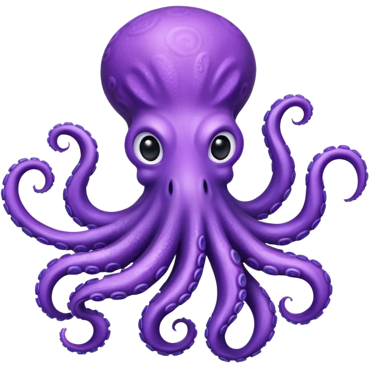 Dizzy Seven-armed purple octopus  emoji