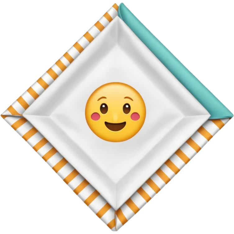 flapped patterned napkin emoji