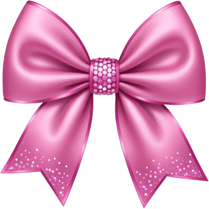 Pink sparkly bow emoji