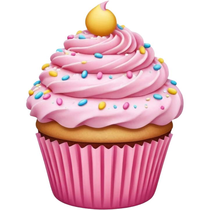 Cupcake with pink icing emoji