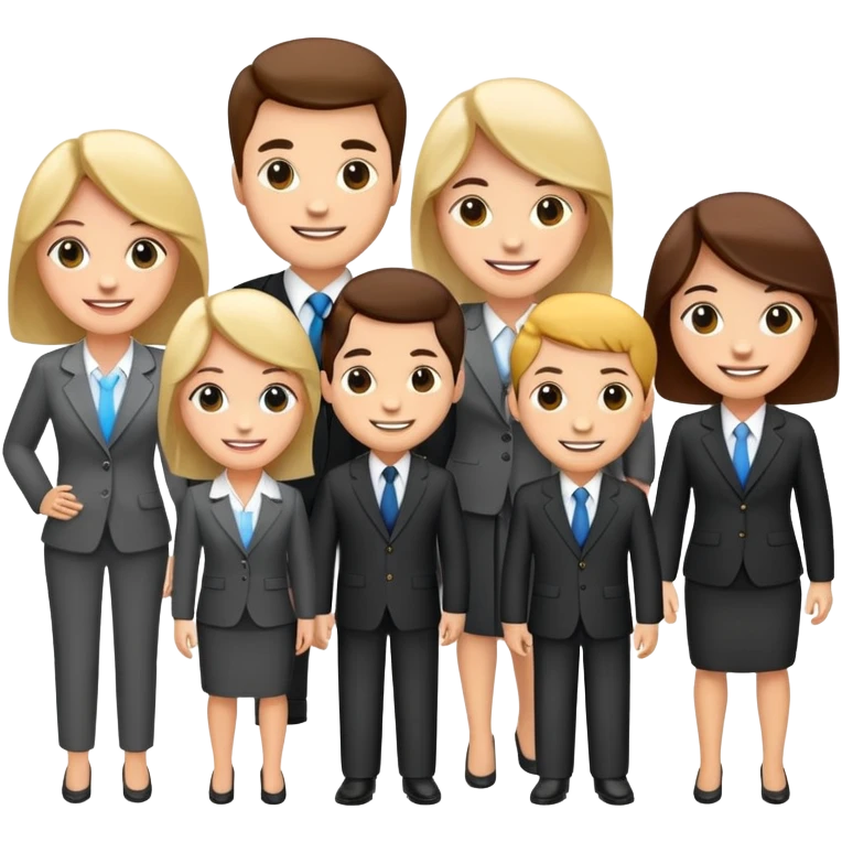 A team of the bank's best happy employees emoji