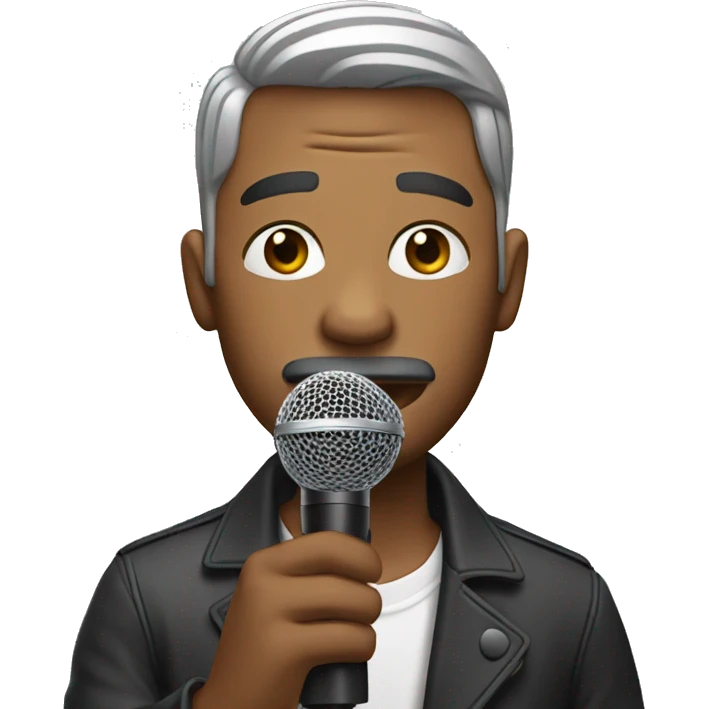 man with microphone emoji