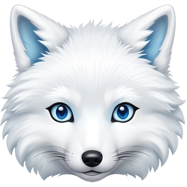 white fox with blue eyes emoji
