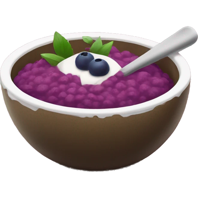 açaí bowl with a pink spoon emoji