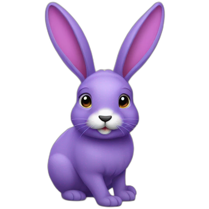 Conejo morado emoji
