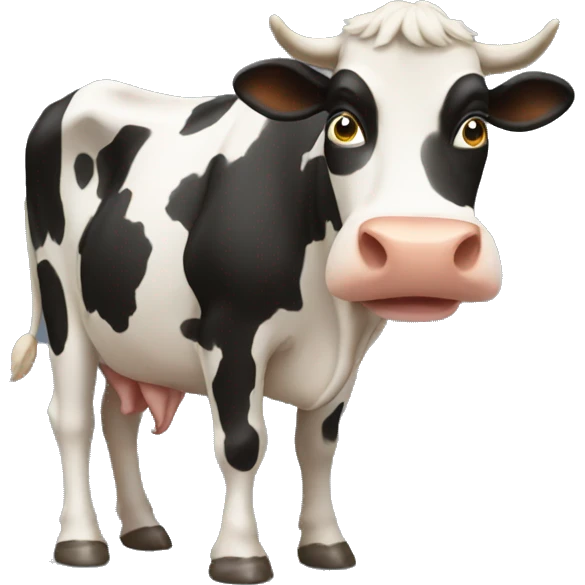 Cow pooing emoji