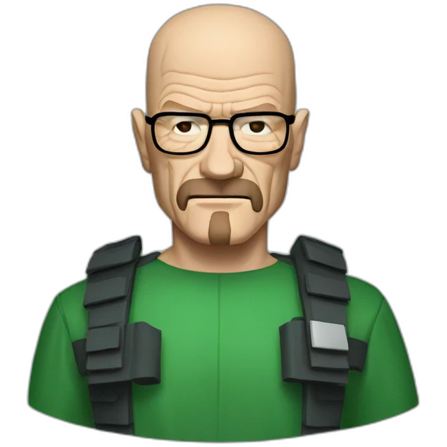 Walter White wearing a Batman suit emoji