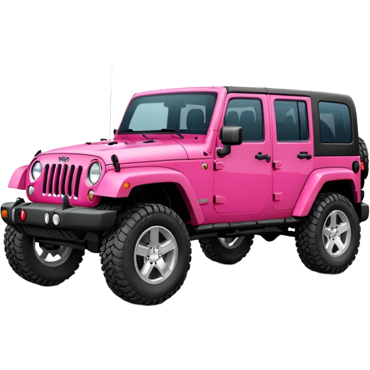 Raspberry pink jeep wrangler 4 door emoji