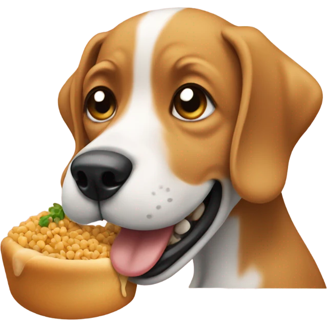 Dog eating food emoji