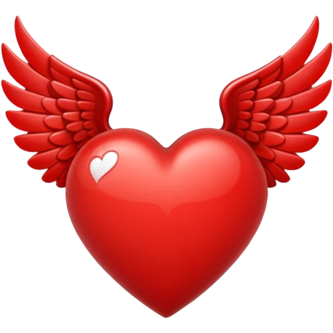 A heart emoji with wings emoji