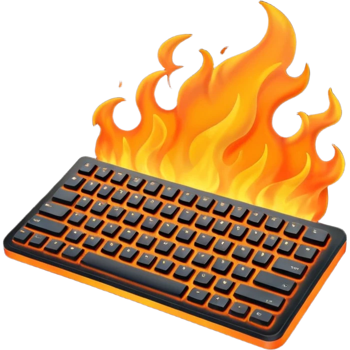 keyboard on fire emoji
