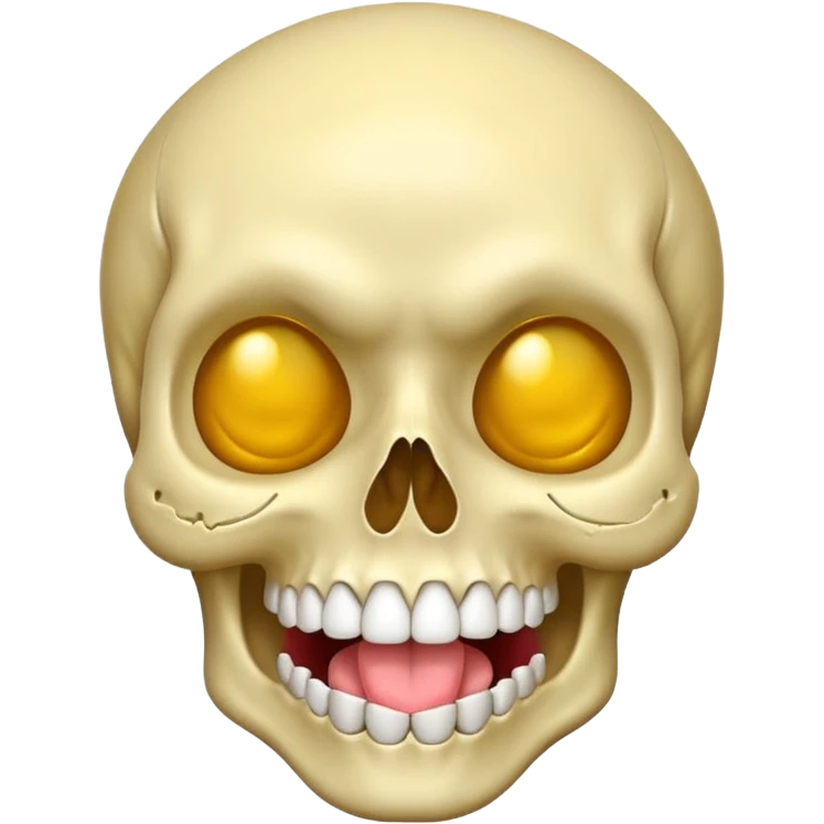 Money White Skull Emoji and Tongue Face emoji