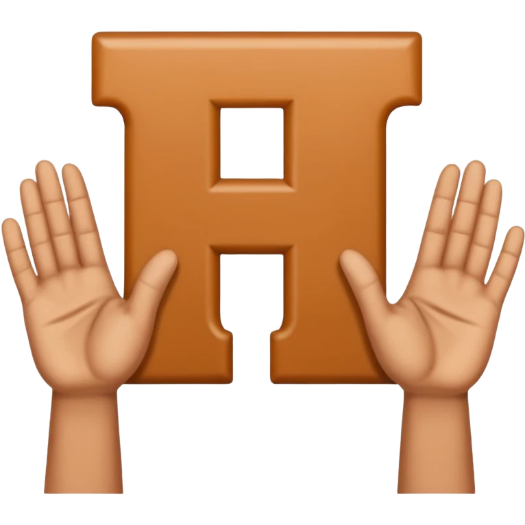 La H con las manos emoji