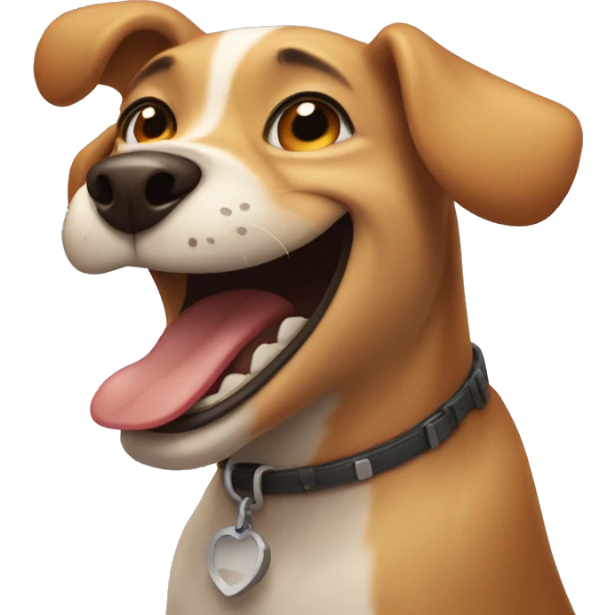 Dog laughing  emoji