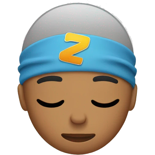 Sleeping(zzz) Runner wearing a sweatband emoji