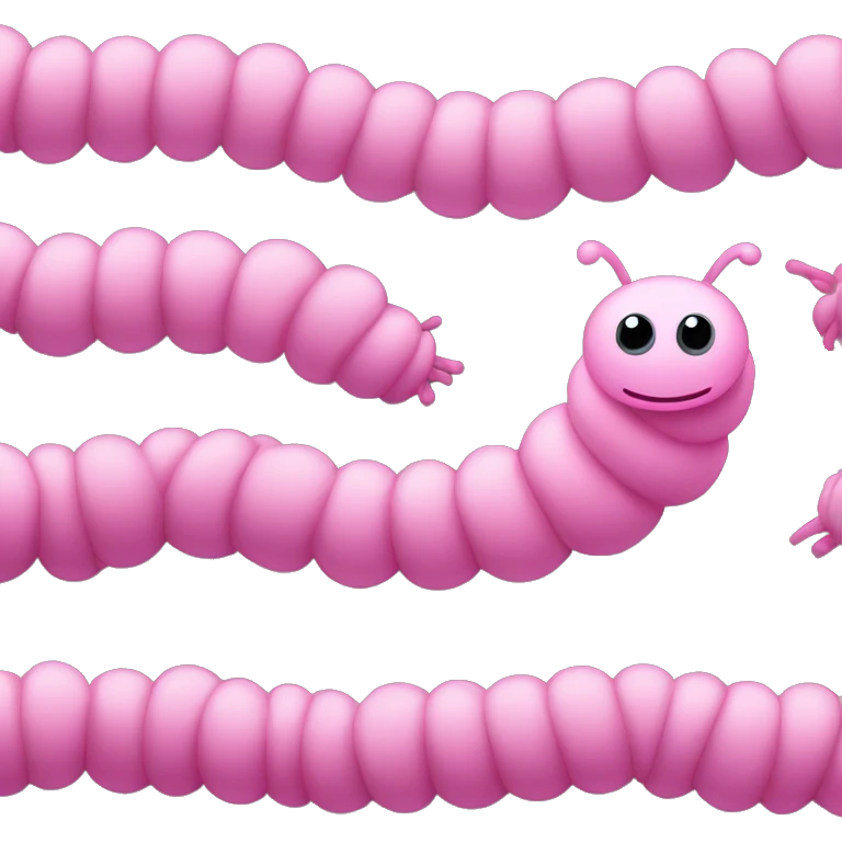 pink caterpillar emoji