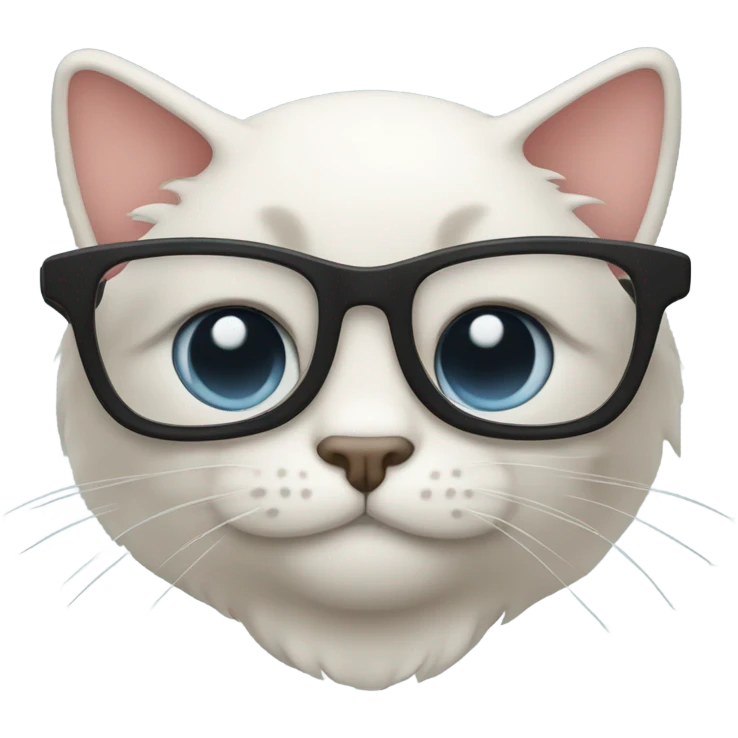 Siamés con lentes emoji