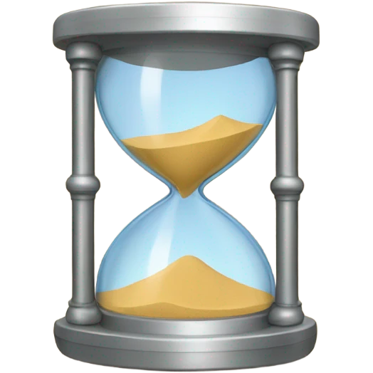 an aluminum sand clock emoji