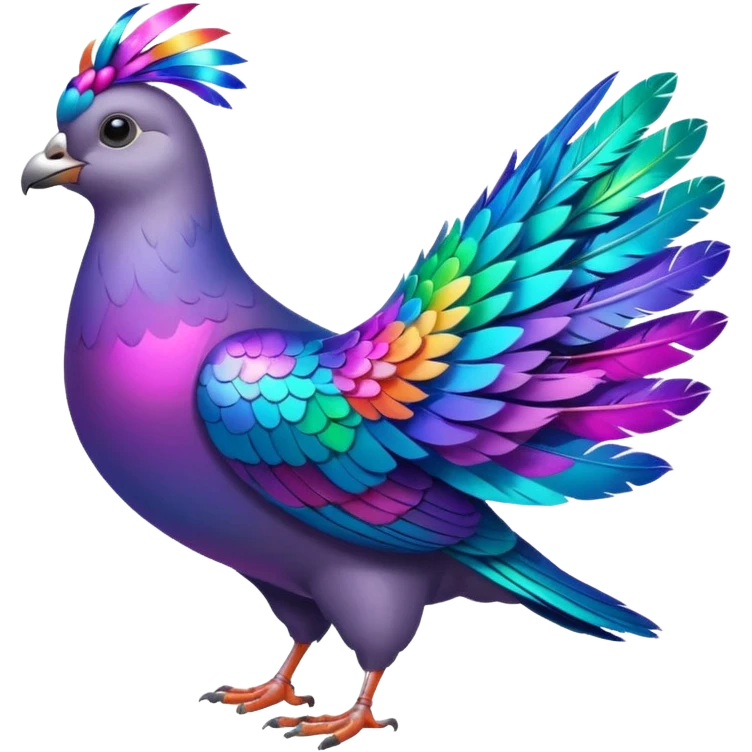 Disco pigeon emoji