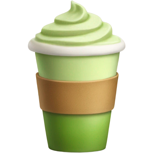 A normal matcha Latte Cup  emoji