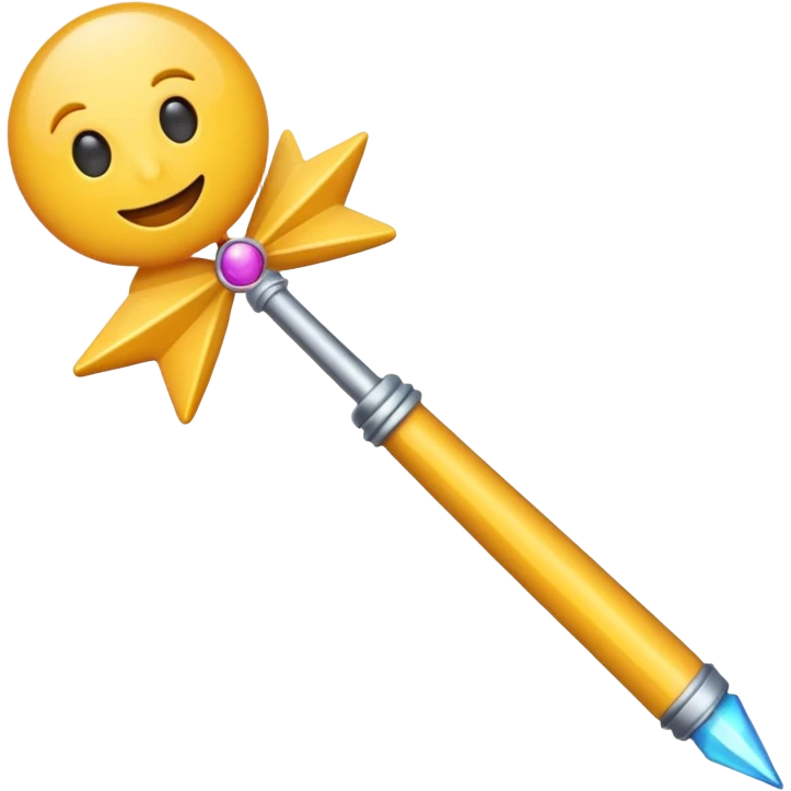 emoji for code refactor, featuring a magic wand and code, playful and techy emoji