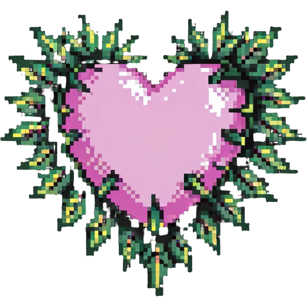 pink heart with metal thorns emoji