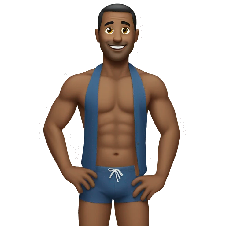 Tv man wearing a bikini emoji