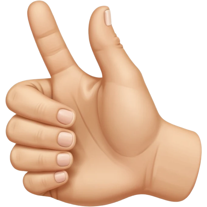a hand with a sixth digit, which is a thumb on the outside of the pinky finger. It is making a thumbs up sign in both the up and down directions emoji
