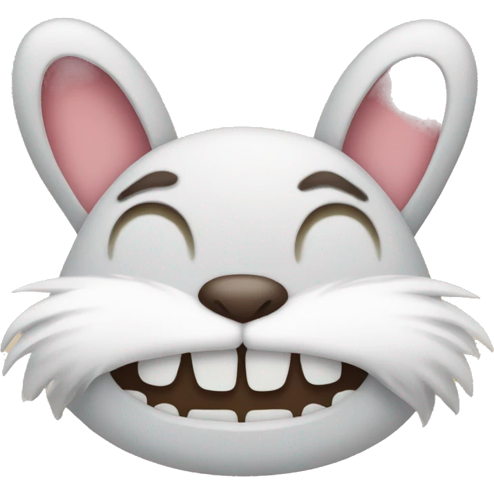 Bunny teeth smile face emoji  emoji