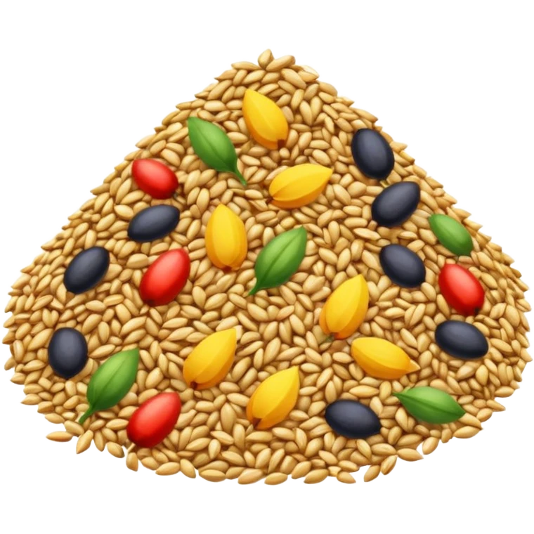 a pile of grain and seeds cereals emoji