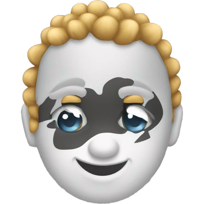 Pantufas peludas brancas emoji