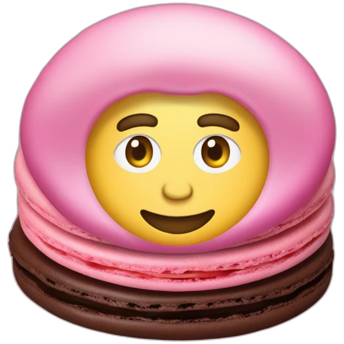 Macron on Macaron emoji