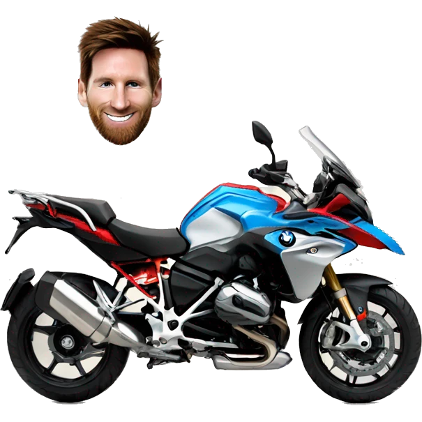 Messi sur un bmw emoji