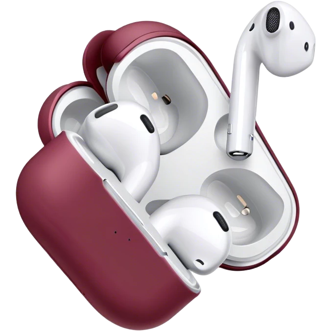 burgundy airpods  emoji