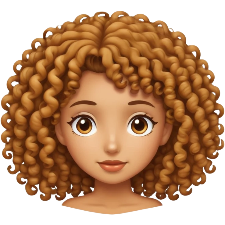 curly-haired girl with big butt emoji