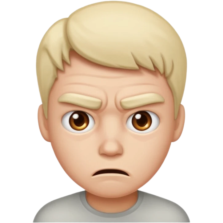 Mad and tired emoji