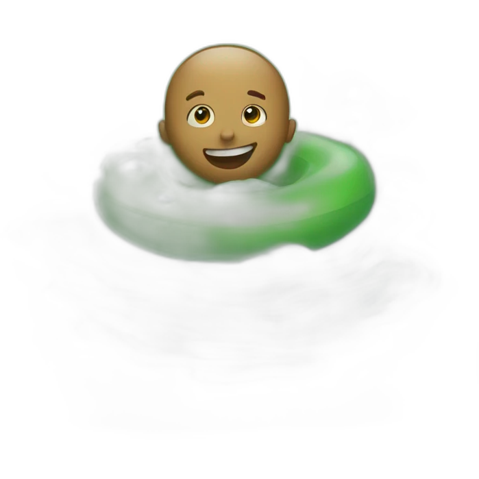 funny guy in a green pool emoji