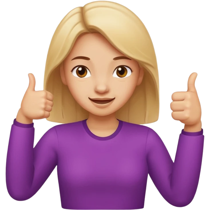 

a girl with a thumb ups and one with thumbs odwnv



 emoji