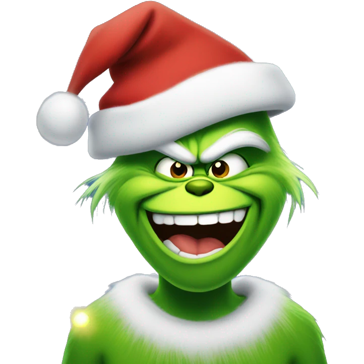 grinch stealing christmas lights emoji