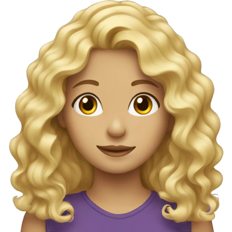 blonde girl with wavy hair  emoji