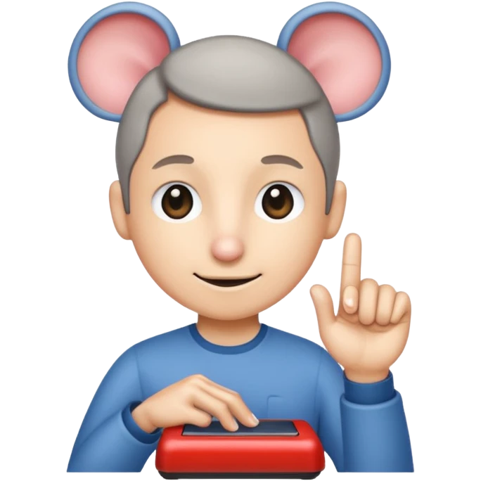 Person doing click it emoji