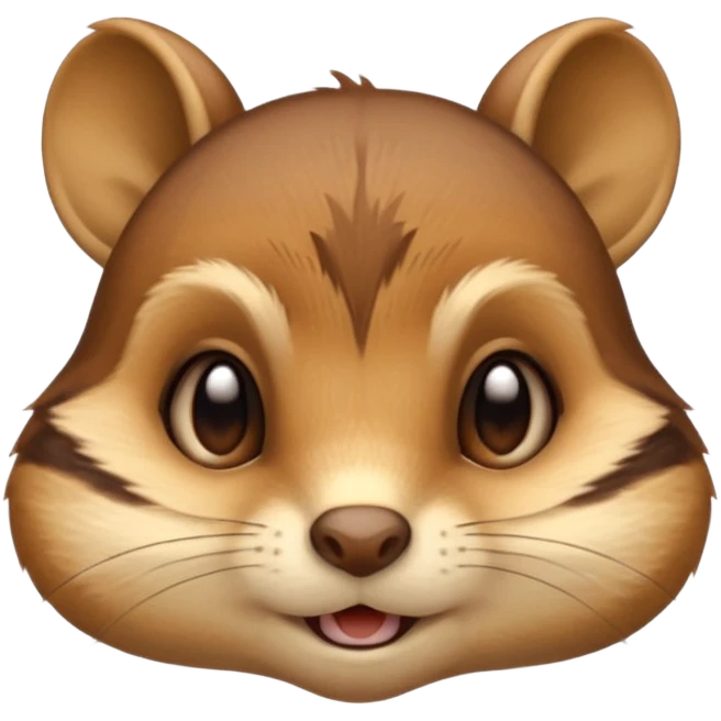 Chipmunk emoji face only emoji