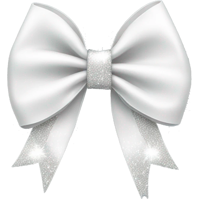 A white bow with sparkles  emoji